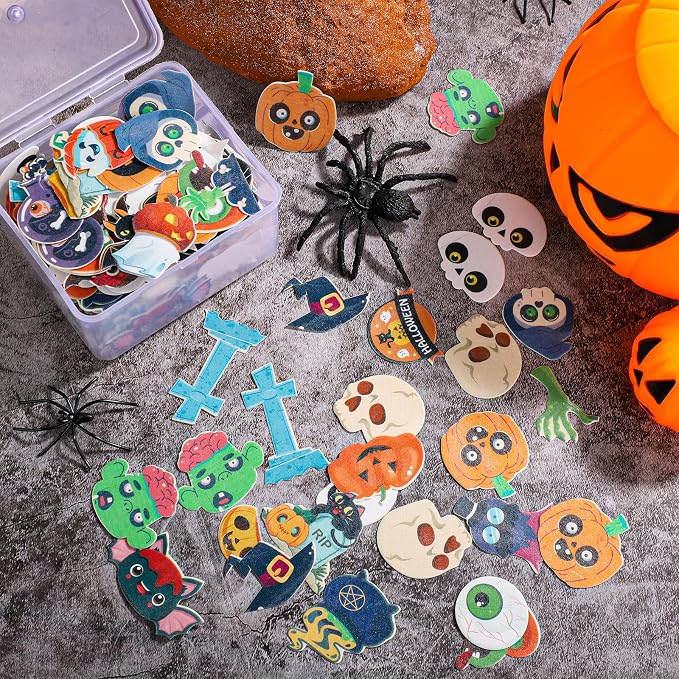 280pcs Halloween Cake Decoration - Edible Dessert Toppers With Ghost, Bat, Graveyard, Zombie, Skeleton, Spider, Pumpkin, Witch Hat, Eyeball (40 Styles) - Image 3