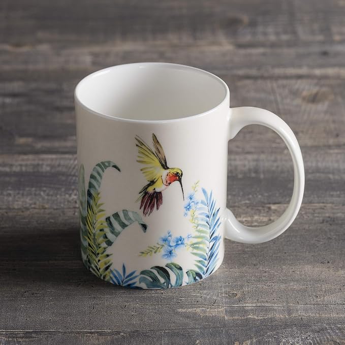 Maison d' Hermine Coffee Mug with Handles Tea Cups (12 Ounce, Pack of 1) | Fine Bone China Coffee Mugs for Hot Beverages Cappuccino Latte Home Restaurant Hotel Spring Summer -Tropiques - Hummingbird - Image 7