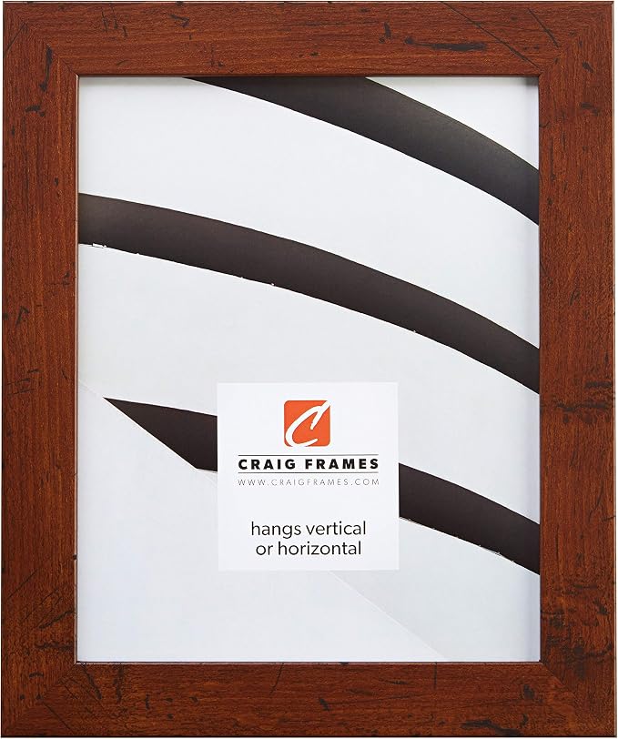Craig Frames FM26DKW 18 by 36-Inch Picture Frame, Smooth Wrap Finish, 1.26-Inch Wide, Dark Brown by CraigFrames