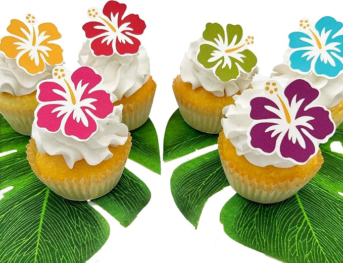 Sugar Robot - Edible Hawaiian Hibiscus Flowers - Small Size - Edible flowers cake decorations - Premium Crafted - Made in the USA Cake -Set of 20 (Hibiscus Flowers) - Image 2