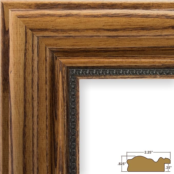 Craig Frames Colonial Ornate, 11 x 17 Inch Honey Brown Picture Frame Matted to Display an 8 x 12 Inch Photo - Image 2