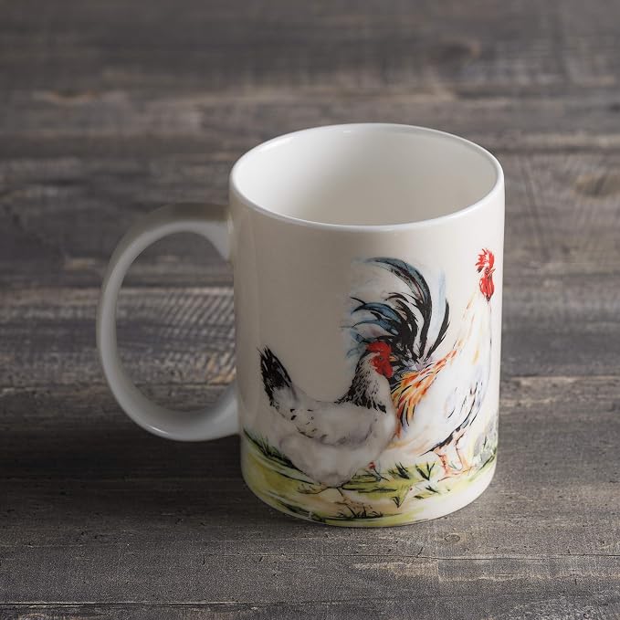 Maison d' Hermine Coffee Mug with Handles Tea Cups (12 Ounce, Pack of 1) | Fine Bone China Coffee Mugs for Hot Beverages Cappuccino Latte Home Restaurant Hotel Spring Summer -Campagne - Basse Cour - Image 8