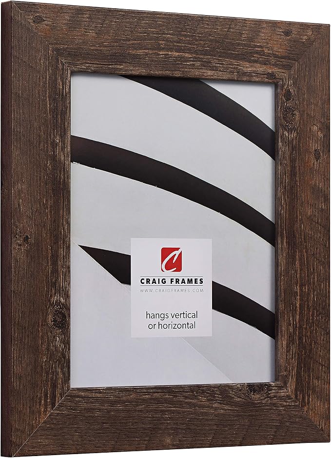 Craig Frames 11x14 Brown Oak Picture Frame for Posters and Gallery Wall | Displays photos and prints behind clear glass, ready to hang, made in the USA - Image 2