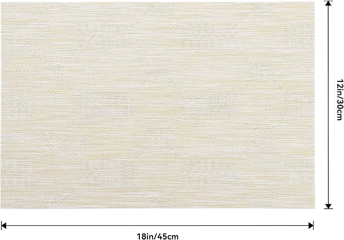 Leetaltree Wheat Placemats Set of 6 - Heat Resistant Non-Slip Place mats for Dining Table, Washable Durable PVC Vinyl Woven Table Mats（Wheat, 6） - Image 9