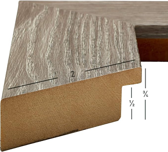 Craig Frames 20x36 Barnwood Grey Poster Frame for Posters and Gallery Wall | Lightweight shatter resistant acrylic facing with a rigid backing board, made in the USA - Image 2