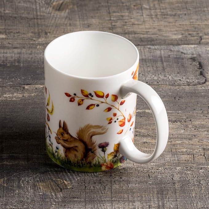 Maison d' Hermine Coffee Mug with Handles Tea Cups (15 Ounce, Pack of 1) | Fine Bone China Coffee Mugs for Hot Beverages Cappuccino Latte Home Restaurant Hotel Spring Summer -Sous-Bois - Sous-Bois - Image 7