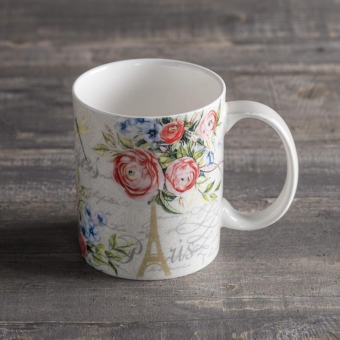 Maison d' Hermine Coffee Mug with Handles Tea Cups (12 Ounce, Pack of 1) | Fine Bone China Coffee Mugs for Hot Beverages Cappuccino Latte Home Restaurant Hotel Spring Summer -Champ De Mars - Paris - Image 7