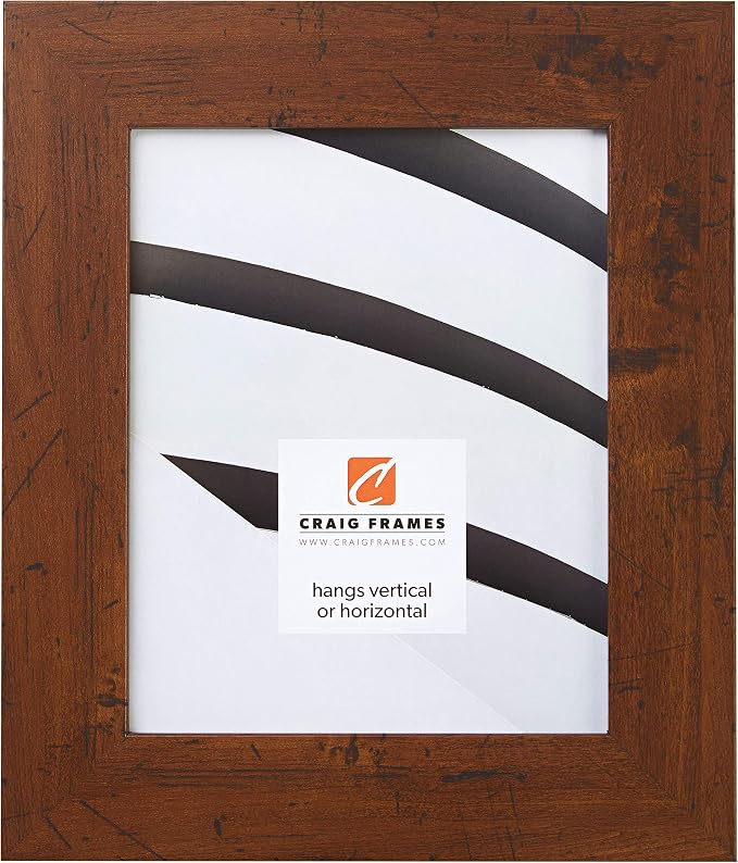 Craig Frames 20x24 Rustic Brown Picture Frame | Displays photos, prints, and posters behind clear acrylic, made in the USA by CraigFrames
