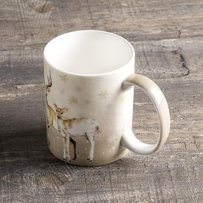 Maison d' Hermine Coffee Mug with Handles Tea Cups (15 Ounce, Pack of 1) | Fine Bone China Coffee Mugs for Hot Beverages Cappuccino Latte Home Restaurant Spring Summer -Deer In The Woods - Oh Deer - Image 7