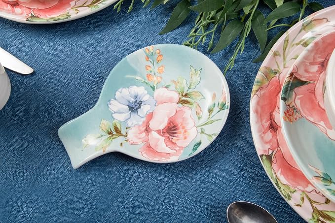 Bico Margret's Garden Spoon Rest for Stove Top, Ceramic Spoon Holder for Kitchen Counter, Easy to Clean Coffee Spoon Rest Dishwasher Safe, Kitchen Cooking Utensil Rest for Ladles Spatula - Image 4