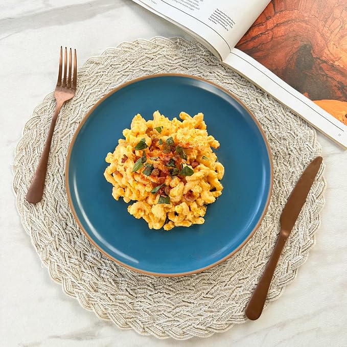 Mora Ceramic Artisan Matte Dinner Plates Set of 6, 10 inch Dish Set - Microwave, Oven, and Dishwasher Safe, Scratch Resistant, Modern Rustic Dinnerware- Kitchen Porcelain Serving Dishes - Image 8