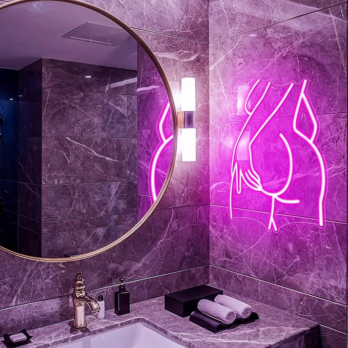 Kavaas Lady Neon Sign 15.7" x 12.6" - Pink LED Lady Back Neon Signs for Wall Decor | Neon Light Sign for Bedroom, Party, Bar, Man Cave (Style - LB4) - Image 7