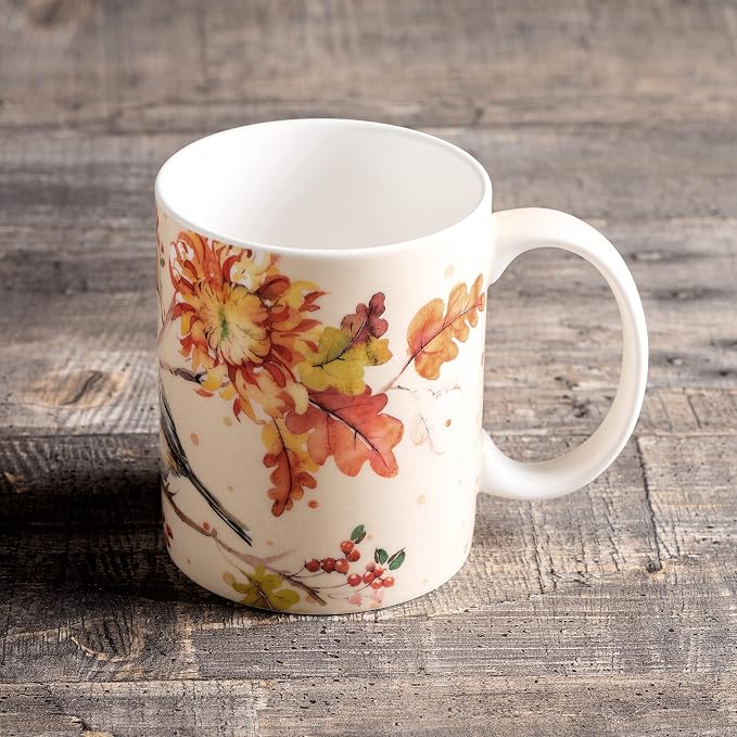 Maison d' Hermine Coffee Mug with Handles Tea Cups (12 Ounce, Pack of 1) | Fine Bone China Coffee Mugs for Hot Beverages Cappuccino Latte Home Restaurant Spring Summer -Kelim - Prairie - Autumn Joy - Image 7