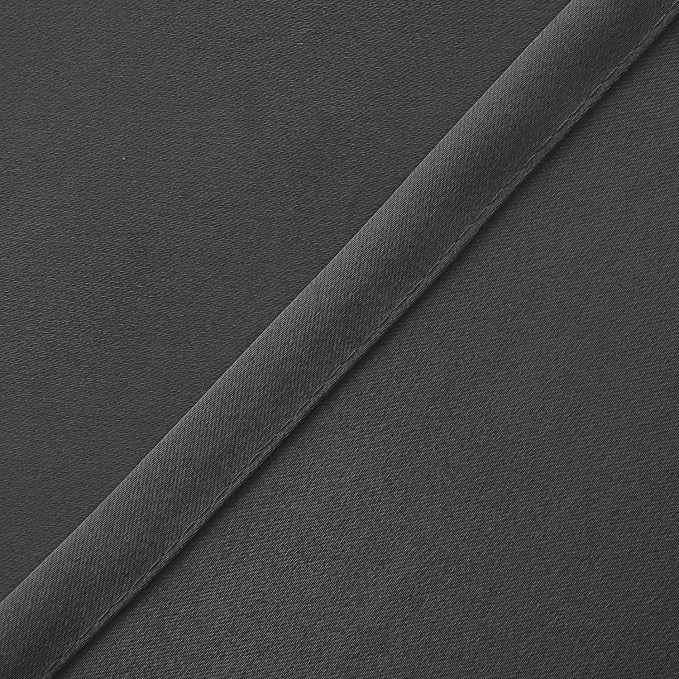 Hiasan Valance Curtains for Kitchen Blackout Thermal Insulated Solid Window Curtain Valance, Dark Grey, 42 x 12 Inches, 1 Panel - Image 3