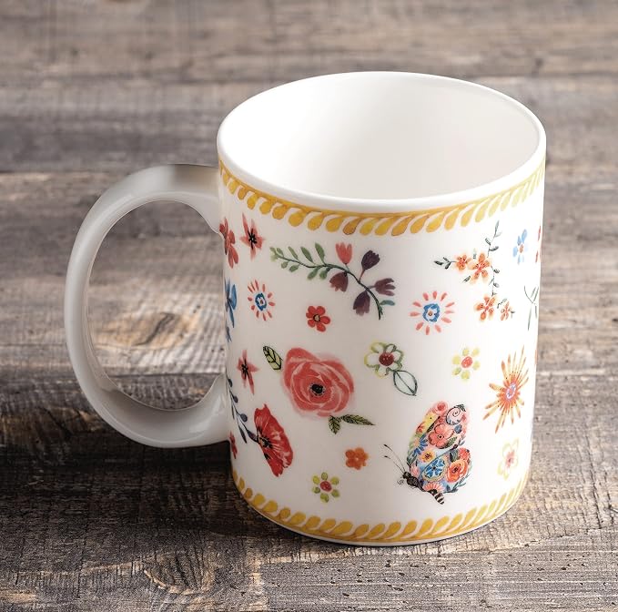 Maison d' Hermine Coffee Mug with Handles Tea Cups (12 Ounce, Pack of 1) | Fine Bone China Coffee Mugs for Hot Beverages Cappuccino Latte Home Spring Summer -Happy Florals - Sweety Summer Morning - Image 8