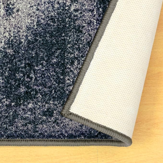 Superior Indoor Large Area Rug, Washable Rugs for Bedroom. Living Space, Dining Room, Kitchen, Office, Entryway, Plush Throw, Modern Oriental Decor, Non-Slip Back, Eldwin Collection, 9' x 12', Grey - Image 5