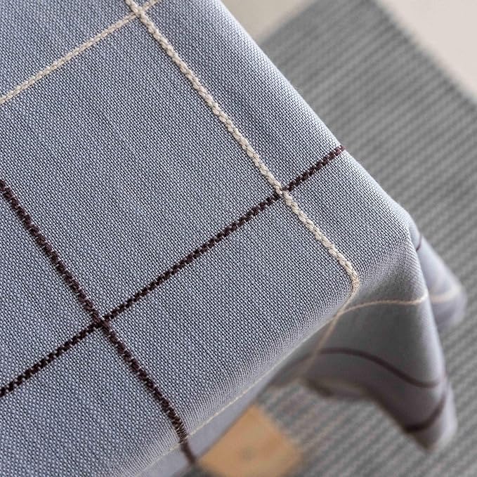 Home Brilliant Square Tablecloths for Buffet Living Room Kitchen Modern Waterproof Table Covers for Party Dining Table, 52 x 52 inches, Greyish Blue - Image 7