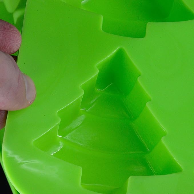 Christmas Tree Silicone Non Stick Molds [3-Pack] for Baking Cakes | Brownies | Pastries | Cupcakes | Fruit Cakes or Making Soap | Chocolate