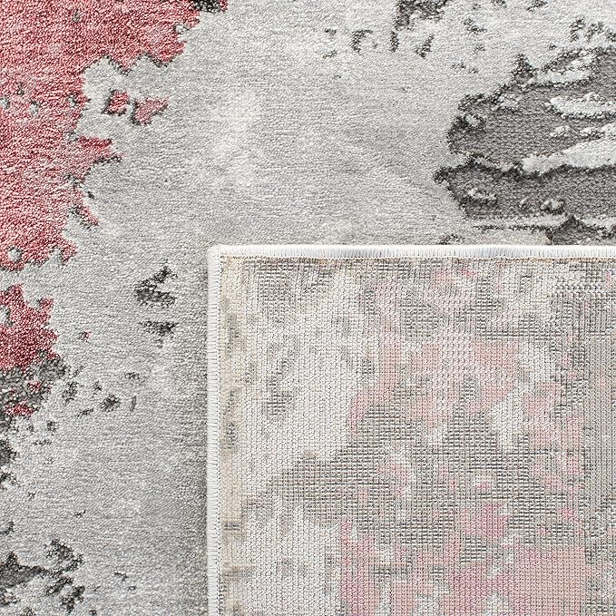 SAFAVIEH Craft Collection Runner Rug - 2'3" x 10', Grey & Pink, Modern Abstract Design, Non-Shedding & Easy Care, Ideal for High Traffic Areas in Living Room, Bedroom (CFT820U) - Image 7