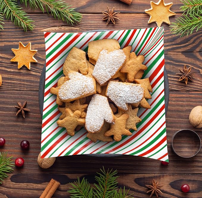 Gift Boutique 120 Sheets Christmas Wax Paper Parchment Paper | Cookie Food Liners Colored Candy Wax Baking Grease Proof Holiday Wrapping Papers for Gifts - Image 3