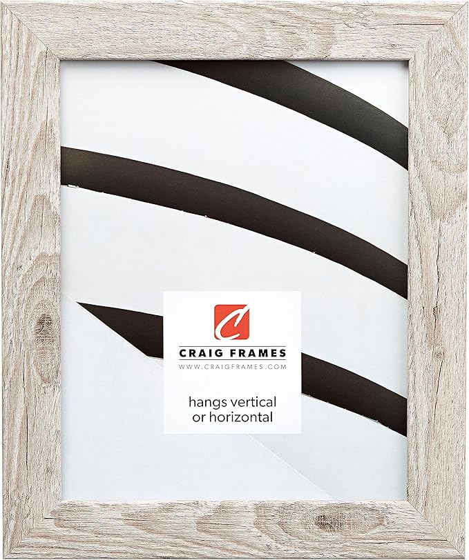 Craig Frames 11x14 White Picture Frame, Wall Decor for Art and Photos | Ready to hang with a protective glass front, made in the USA for a gallery display by CraigFrames