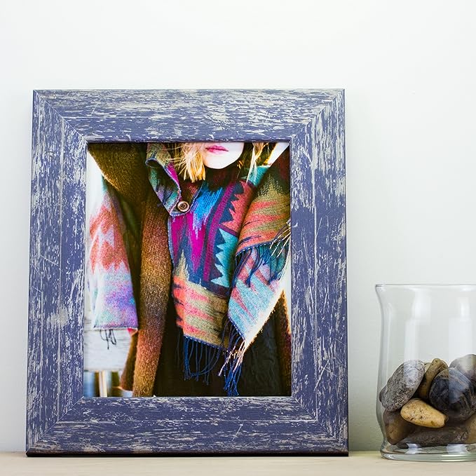 Craig Frames 4x6 Blue Picture Frame for Posters, Gallery Wall, and Photos | Displays photos and prints behind clear glass, ready to hang, made in the USA - Image 3