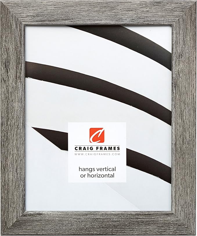 Craig Frames 14x18 Gray Picture Frame, Wall Decor for Art and Photos | A lightweight, shatter resistant acrylic front, made in the USA for a gallery display by CraigFrames