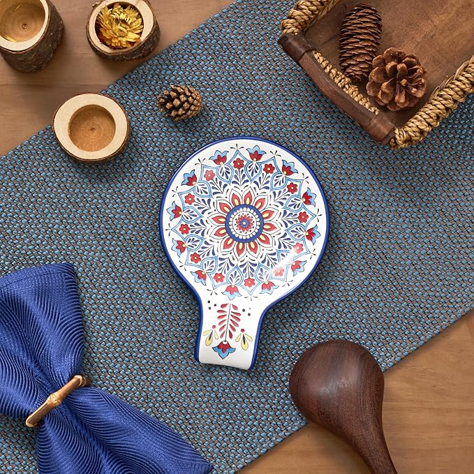 Bico Boho Totem Spoon Rest for Stove Top, Ceramic Spoon Holder for Kitchen Counter, Easy to Clean Coffee Spoon Rest Dishwasher Safe, Kitchen Cooking Utensil Rest for Ladles Spatula - Image 5