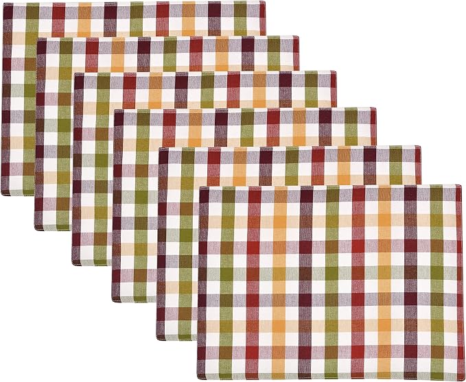 Urban Villa Two Tone Placemat Cotton Tablemat 14x20 (Set of 6) Harvest by CottonTrends