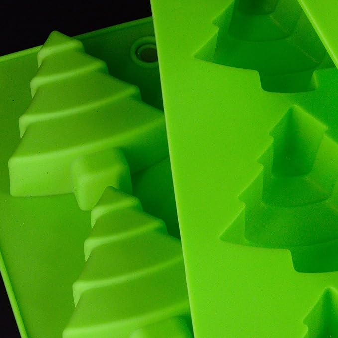 Christmas Tree Silicone Non Stick Molds [3-Pack] for Baking Cakes | Brownies | Pastries | Cupcakes | Fruit Cakes or Making Soap | Chocolate