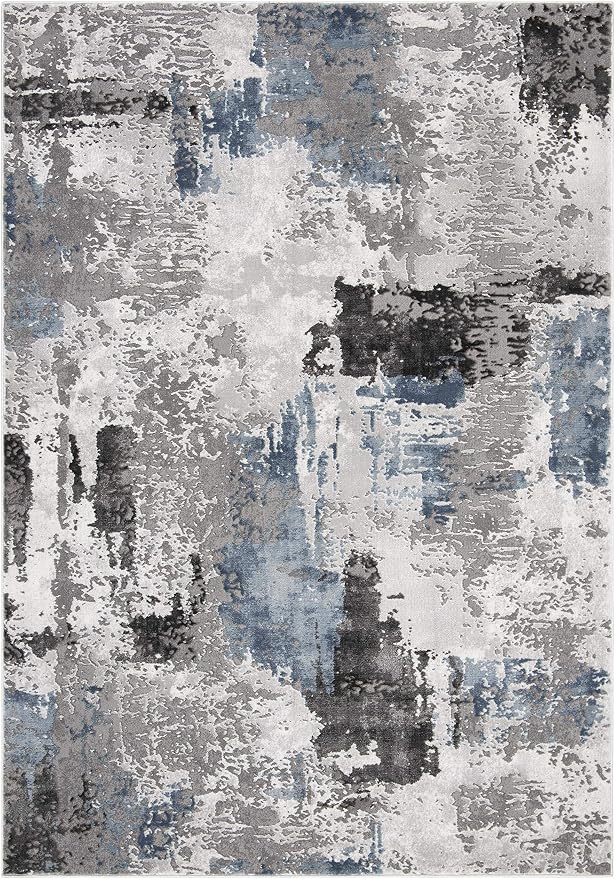 SAFAVIEH Area Rug 8x10 - Craft Collection - Large - Grey & Blue, Modern Design, Non-Shedding & Easy Cleaning, Ideal for Living Room, Bedroom, Office, Dining Space (CFT820F) - Image 7